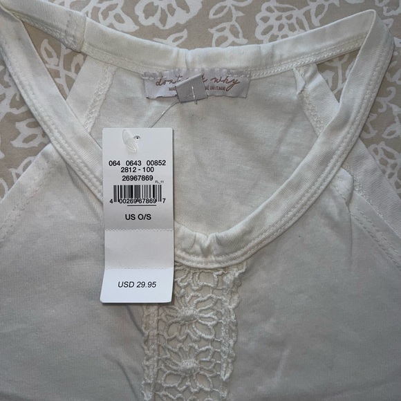 American Eagle Outfitters White Crochet Crop Top - Picture 4 of 4